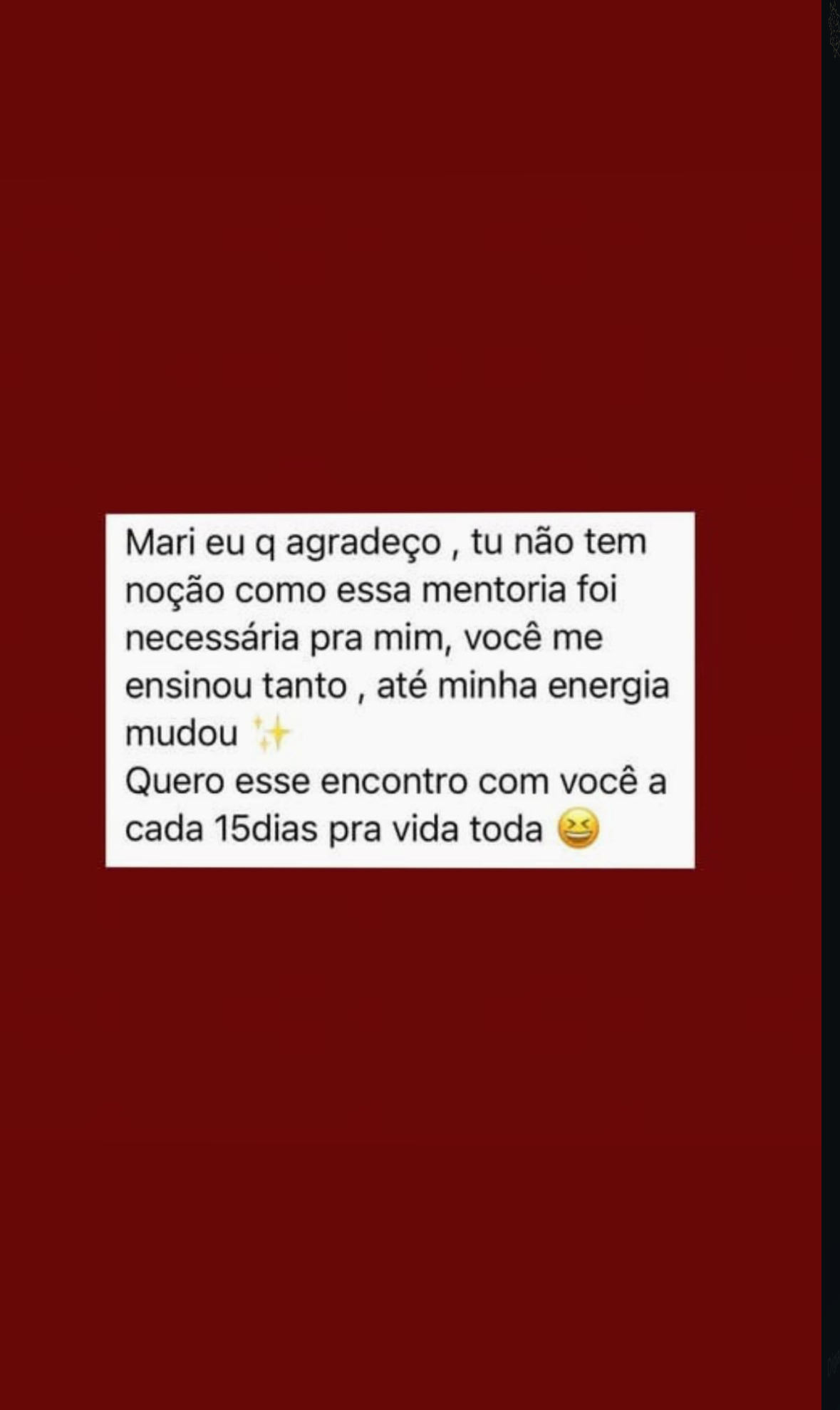 Depoimento real 1